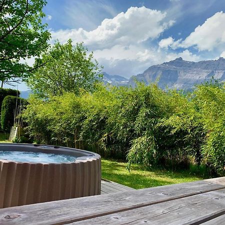 Appartement Avec Jacuzzi Dans Chalet Prive, Grande Terrasse, Parking Gratuit Les Houches Dış mekan fotoğraf