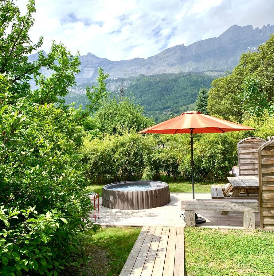 Appartement Avec Jacuzzi Dans Chalet Prive, Grande Terrasse, Parking Gratuit Les Houches Dış mekan fotoğraf