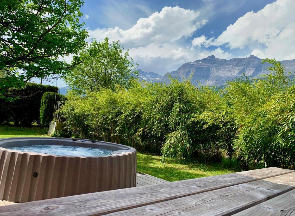 Appartement Avec Jacuzzi Dans Chalet Prive, Grande Terrasse, Parking Gratuit Les Houches Dış mekan fotoğraf